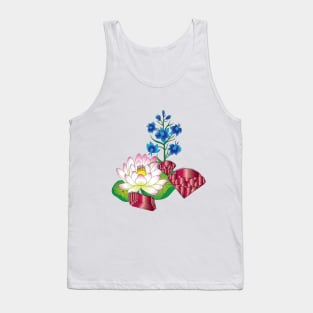 Water Lily and Larkspur Tank Top